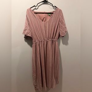 Purple with white stripes 1x Dip dress